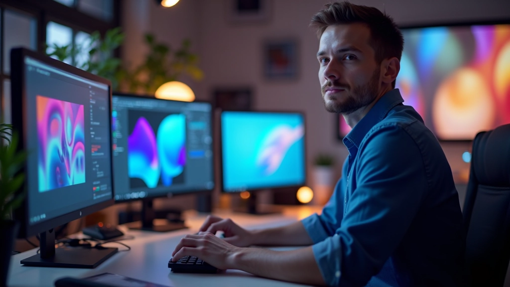Professionele 3D motion graphics werkruimte met geavanceerde design software