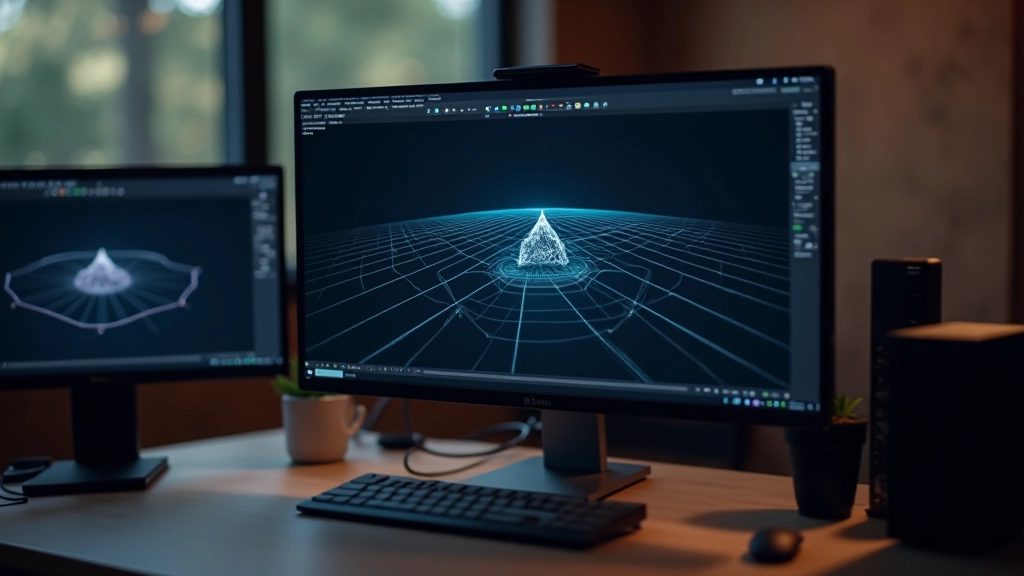 Cinema 4D viewport met navigatie-instructies en 3D-gitter
